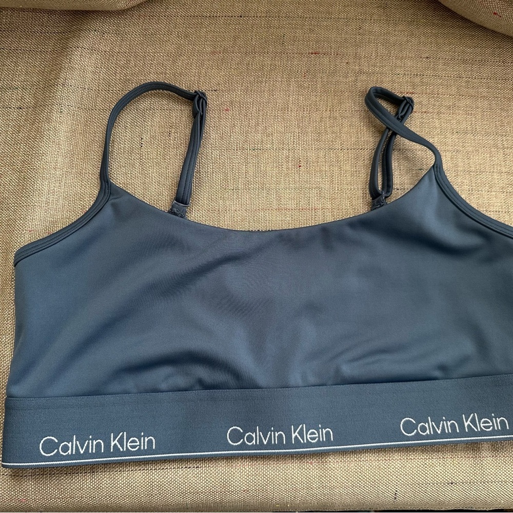 Calvin Klein Blue Bralette size large - Picture 2 of 5